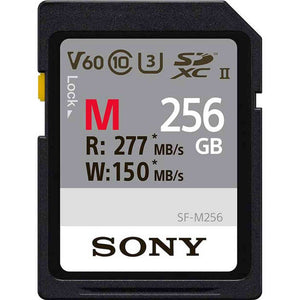 Sony M Series SDXC UHS-II Card 256GB, V60, CL10, U3, Max R277MB/S, W150MB/S SF-M256/T2