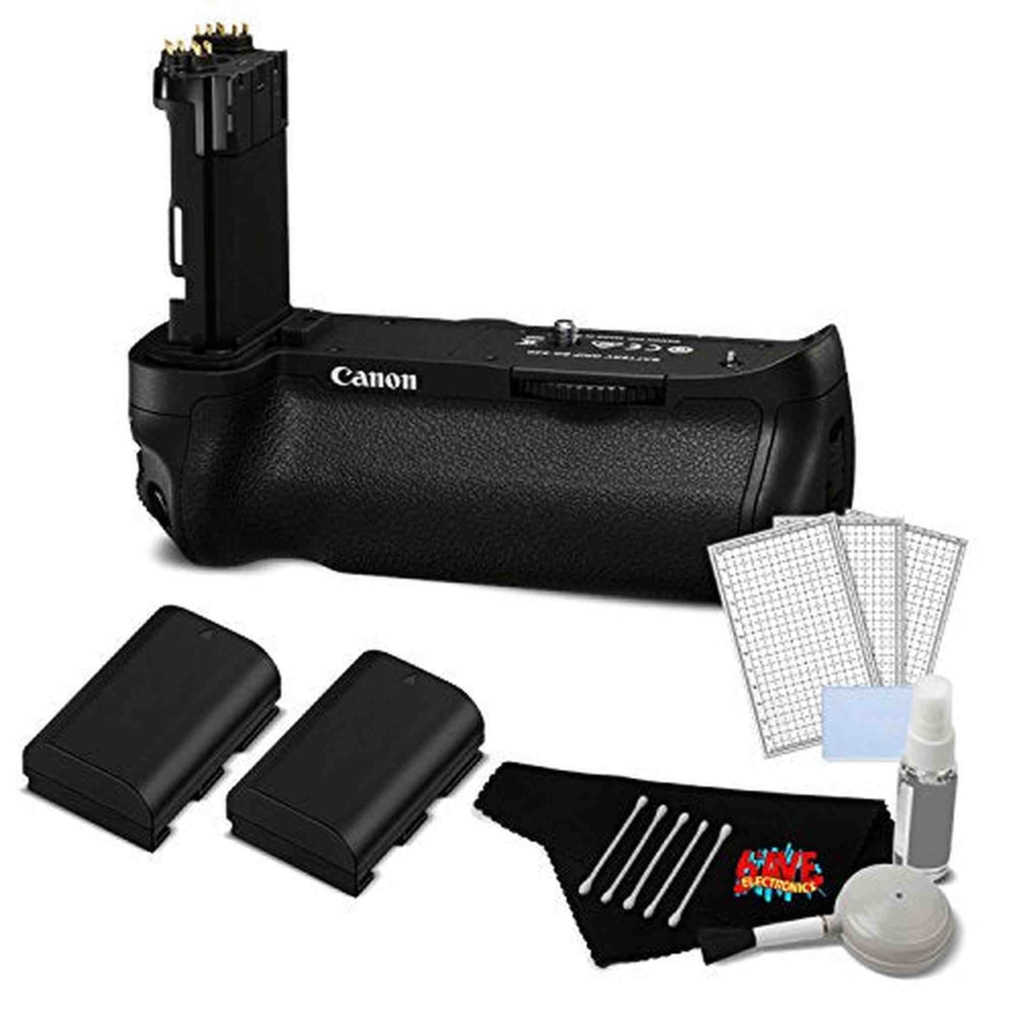 Canon BG-E20 Battery Grip for EOS 5D Mark IV + LP-E6N Lithium-Ion Battery 2-Pack Kit Canon