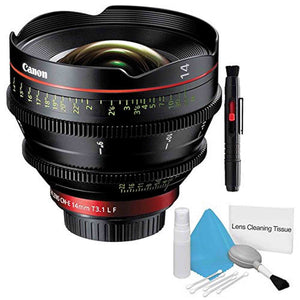 Canon CN-E 14mm T3.1 L F Cinema Prime Lens EF Mount International Model + Deluxe Cleaning Kit Advanced Bundle