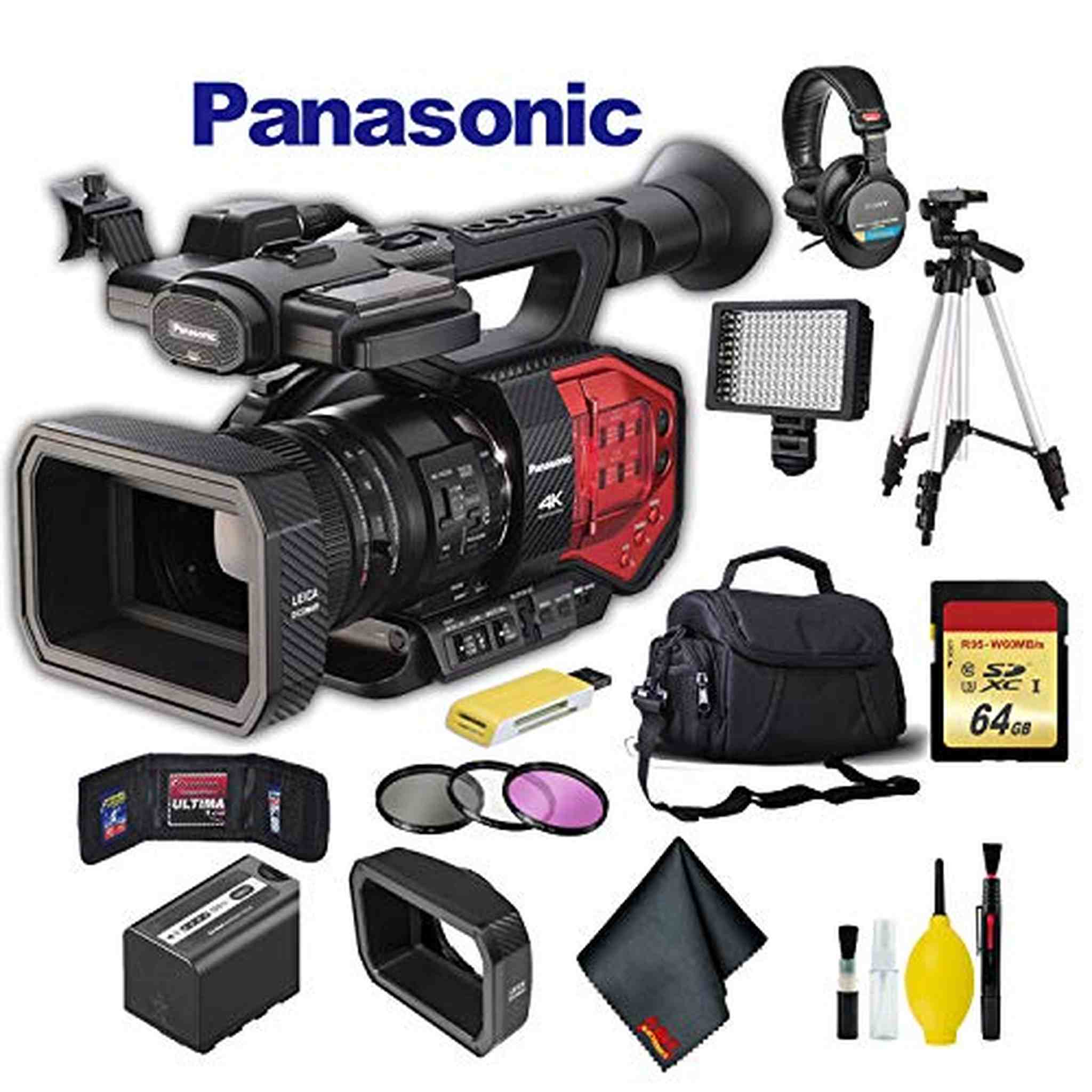 Panasonic AG-DVX200 4K Camcorder with Four Thirds Sensor and Integrated Zoom Lens Master Bundle Panasonic