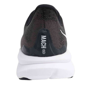 Hoka Men's Mach 6 Sneaker, Black/White, 8