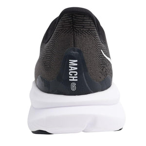 Hoka Men's Mach 6 Sneaker, Black/White, 10.5