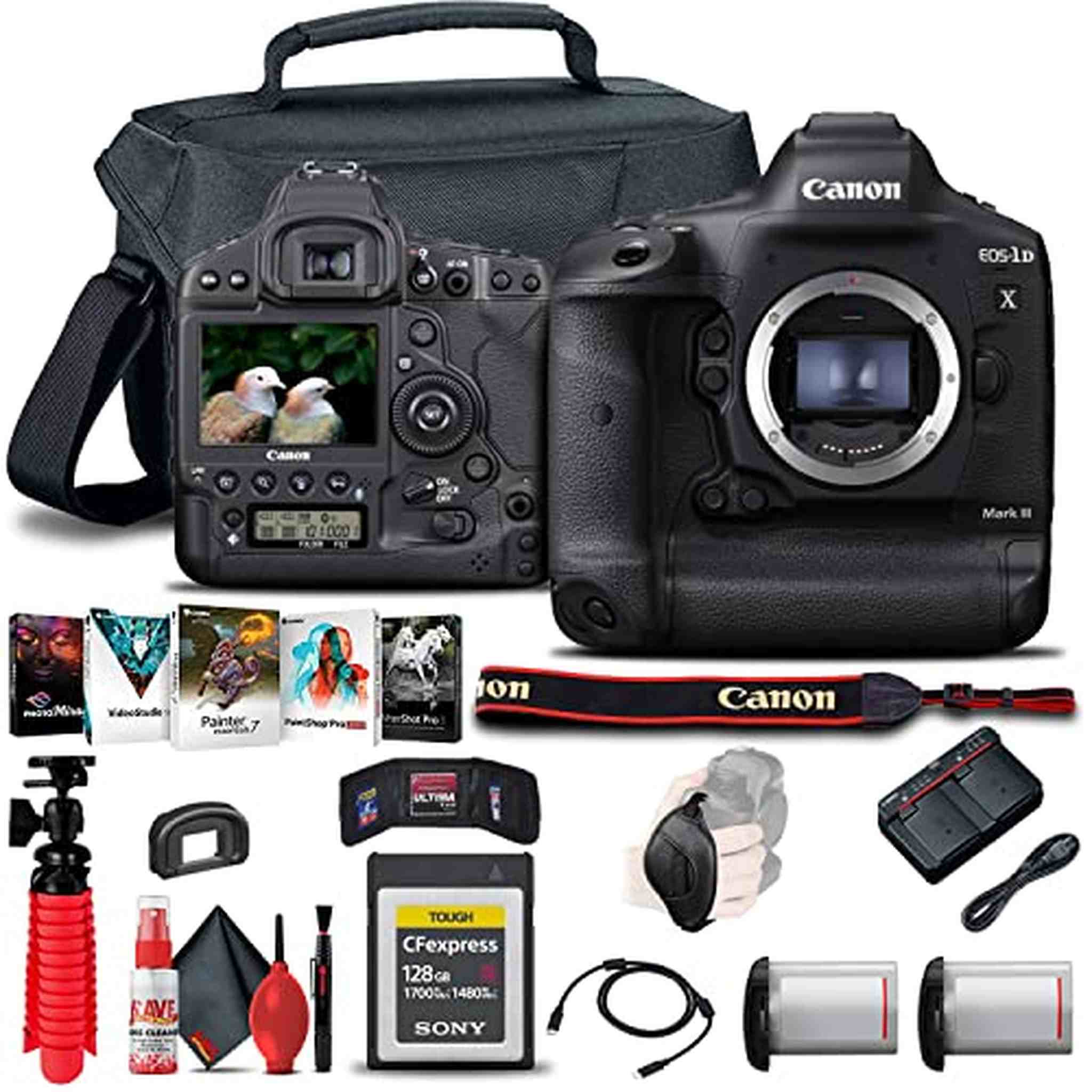 Canon EOS-1D X Mark III DSLR Camera Body Only 3829C002 + 128GB Card - Reconditioned Canon