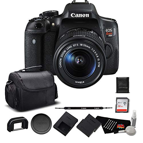 Canon EOS Rebel T6i DSLR Camera with 18-55mm Lens 0591C003 Starter+ Bundle