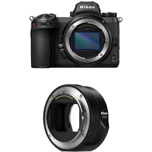 Nikon Z 6II FX-Format Mirrorless Camera Body Black with Nikon Mount Adapter FTZ II Nikon