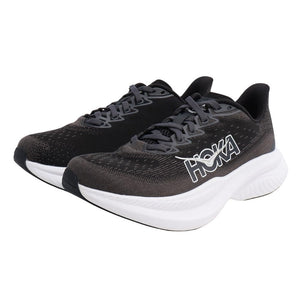 Hoka Women's Mach 6 Sneaker, Black/White, 7