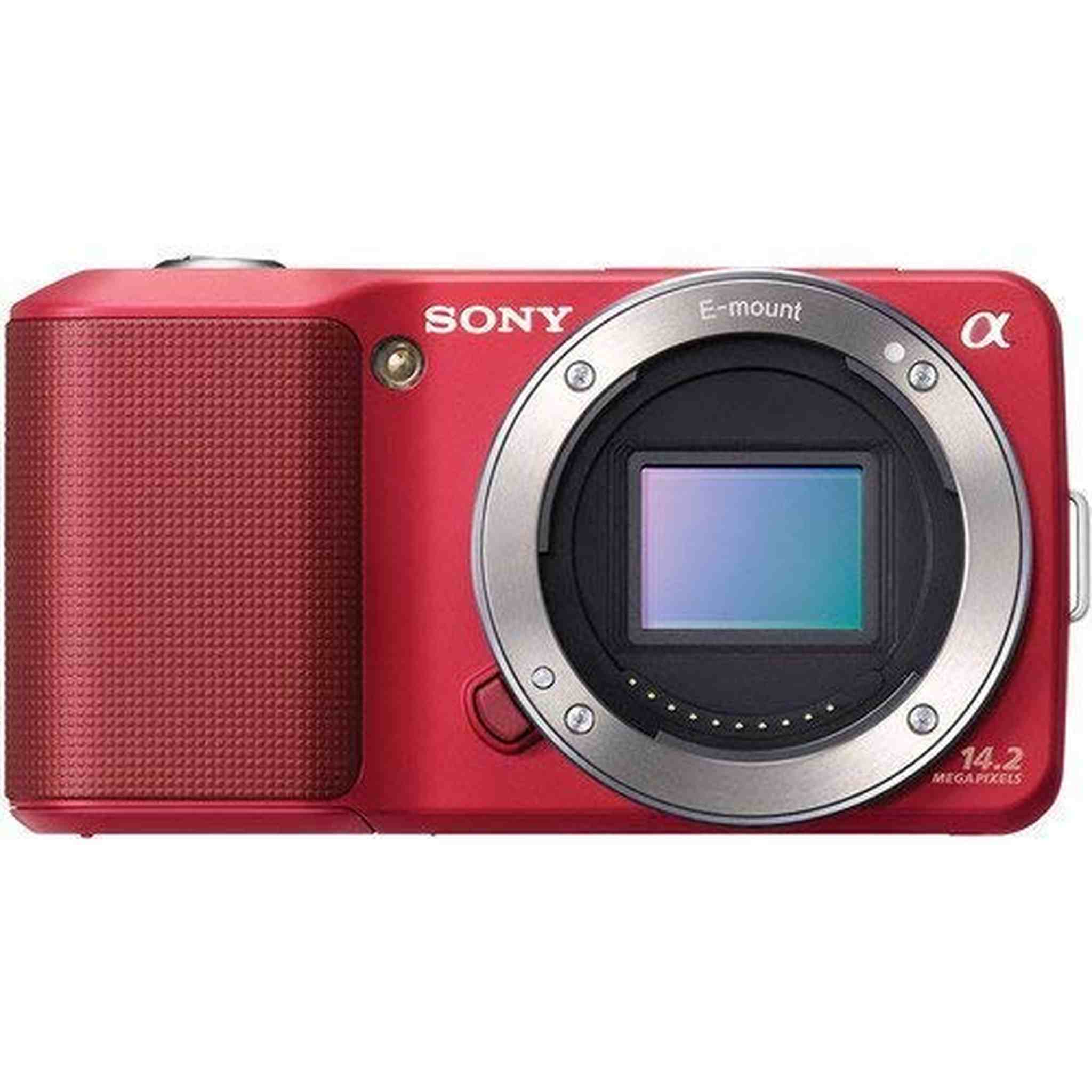 Sony a alpha NEX-3 14.2 MP Digital Camera - Red Body Only Sony