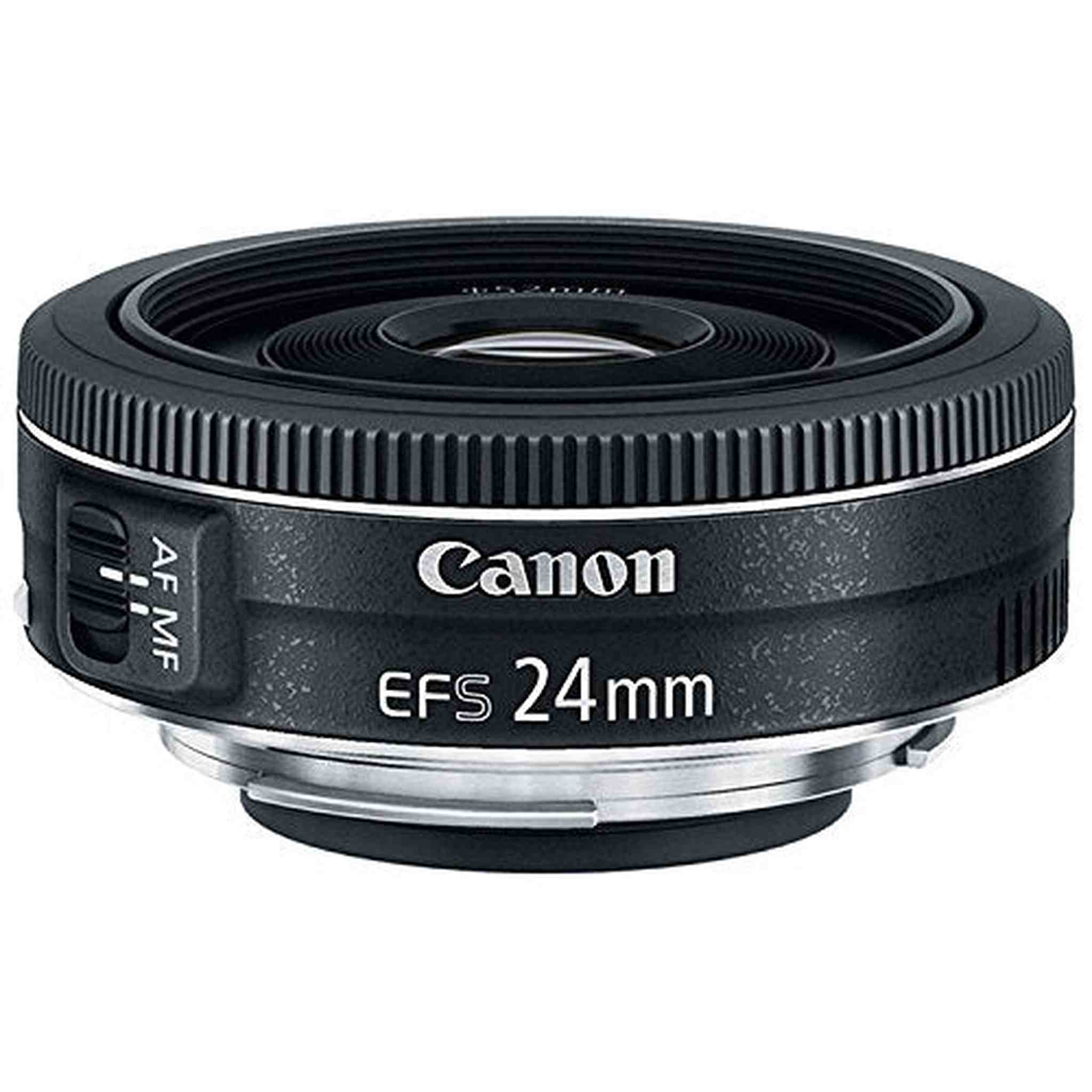 Canon EF-S 24MM F2.8 STM Camera Lens International Model + 3 Pcs Filter Kit + Cleaning Kit