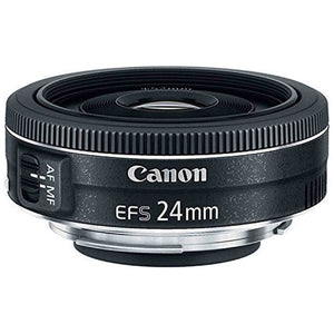 Canon EF-S 24MM F2.8 STM Camera Lens International Model + 3 Pcs Filter Kit + Cleaning Kit