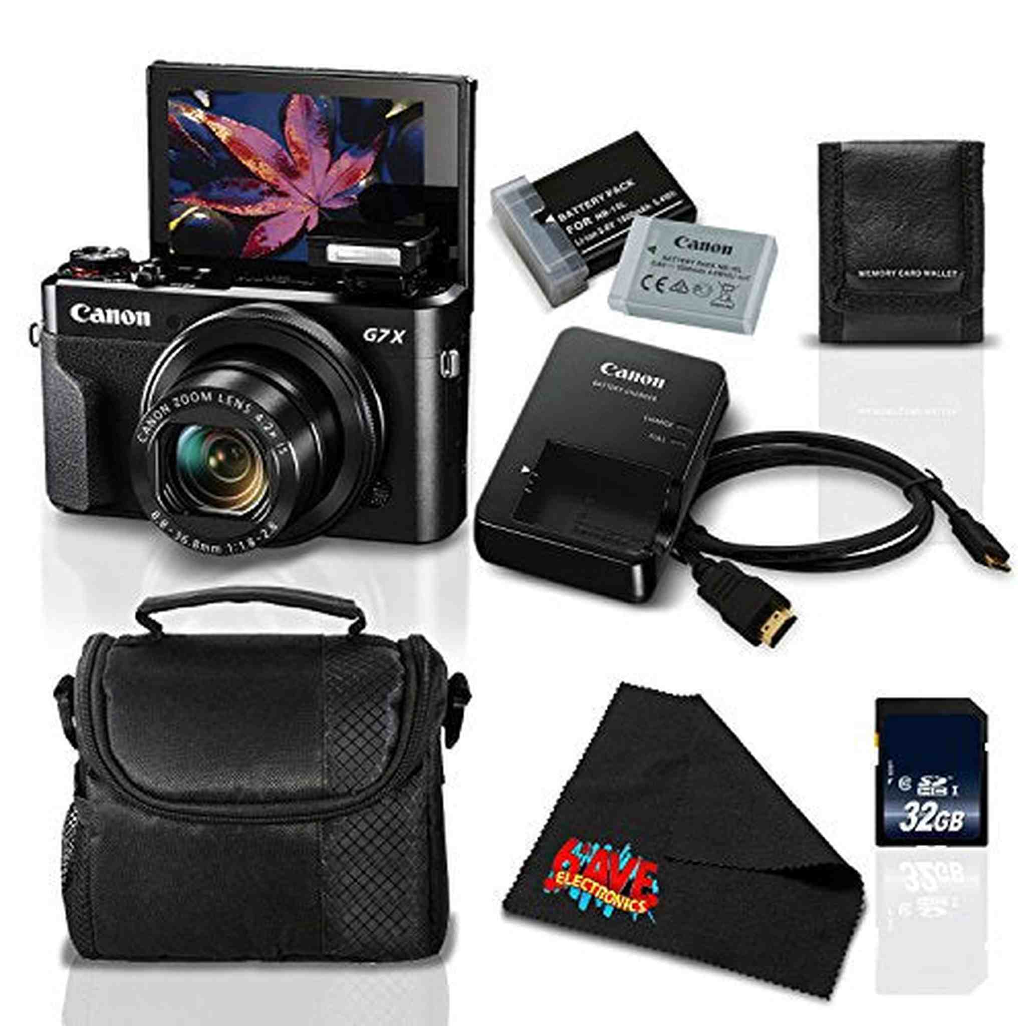 Canon PowerShot G7 X Mark II Digital Camera w/1 Inch CMOS Sensor and Tilt LCD Screen Touchscreen- Standard Bundle 1066C001