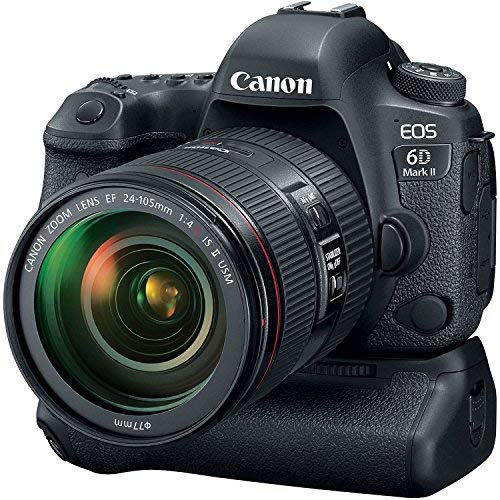 Canon EOS 6D Mark II DSLR Camera Kit with 24-105mm is II USM Lens + Canon BG-E21 Grip/Power Bundle