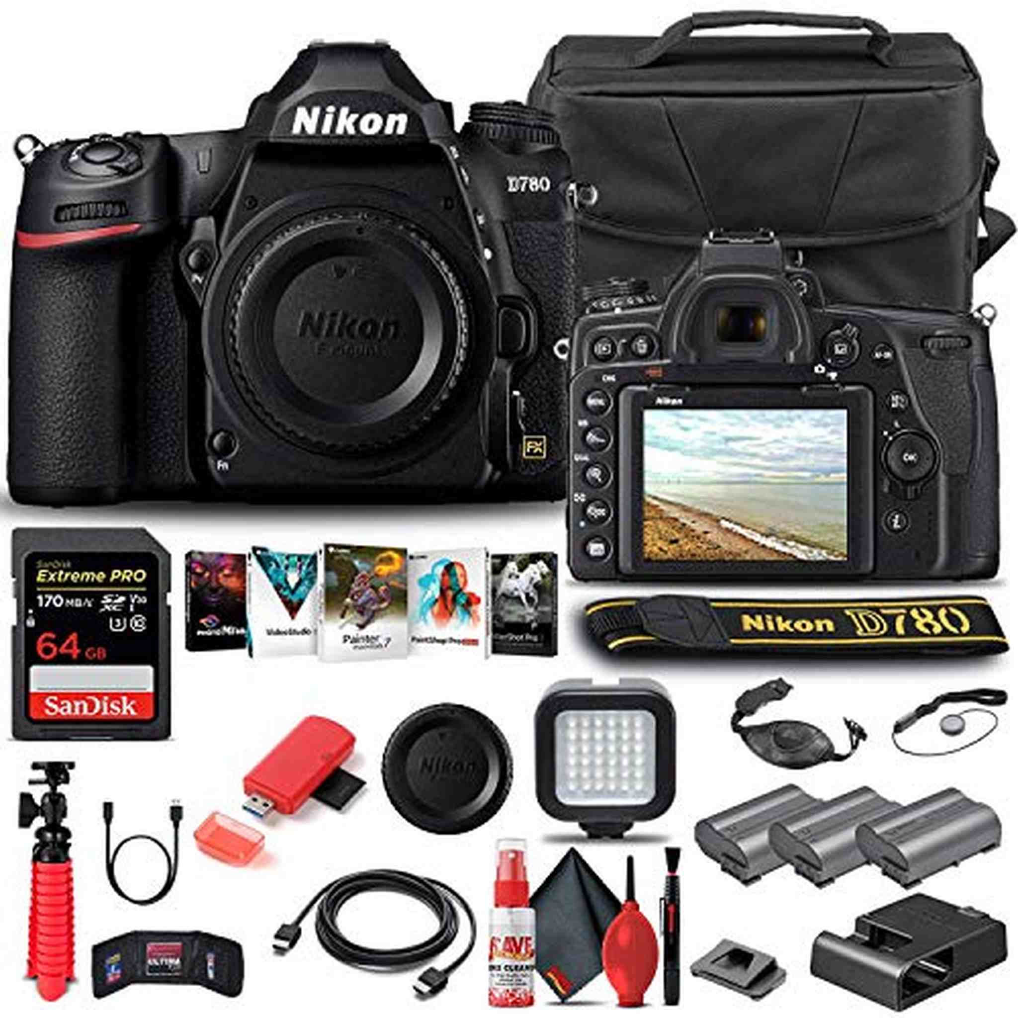 Nikon D780 DSLR Camera Body Only 1618 - Advanced Bundle - Reconditioned Nikon