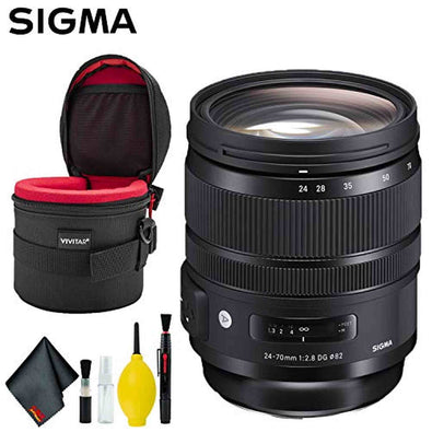 Sigma 24-70mm f/2.8 DG OS HSM Art Lens for Nikon F Intl Deluxe Bundle