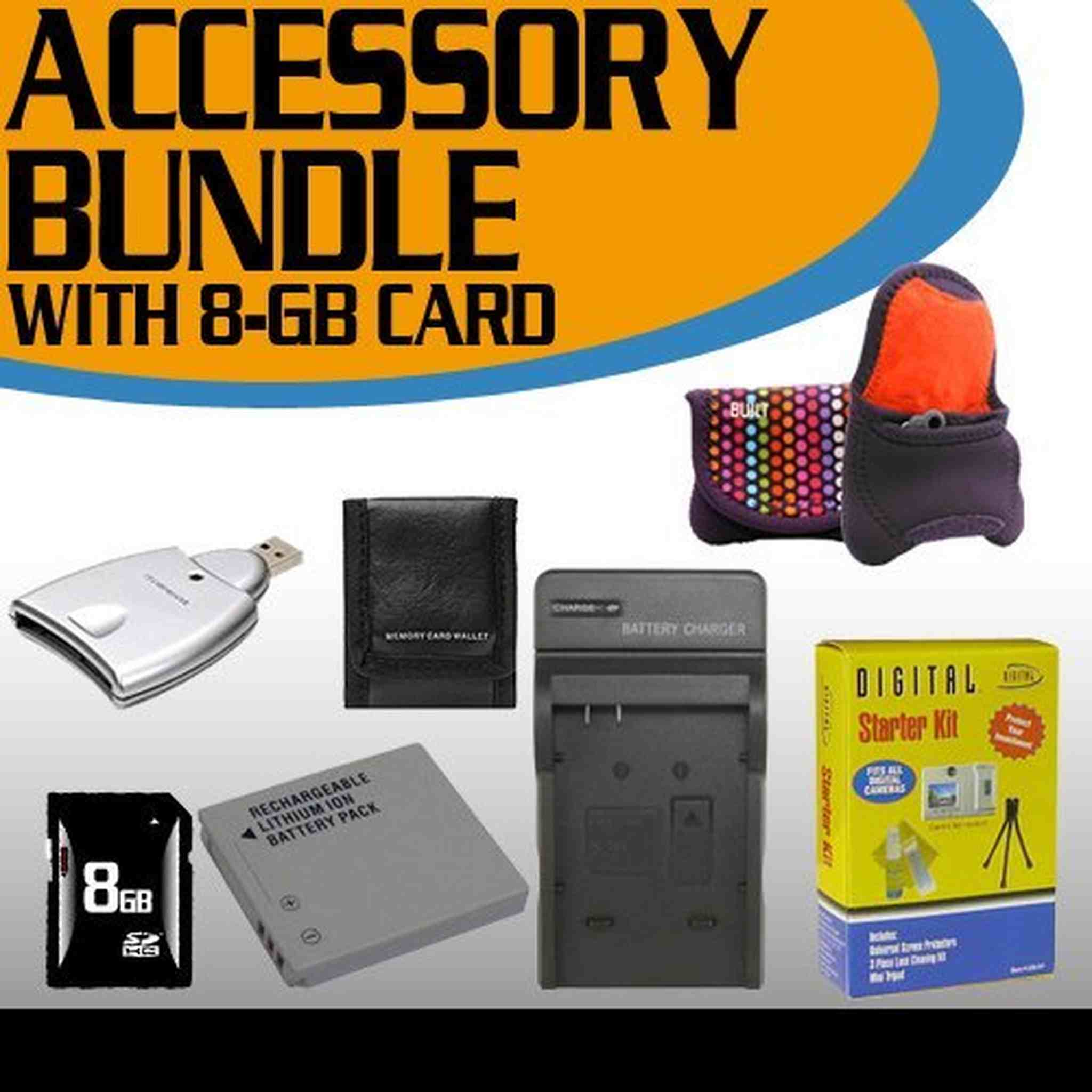 Canon SD1400IS Accessory Saver Bundle! 8GB SDHC Memory + Extended Life Battery + Ac/Dc Rapid Charger + USB Card Reader + Memory Card Wallet + Deluxe Camera Case + Accessory Saver Bundle! Canon