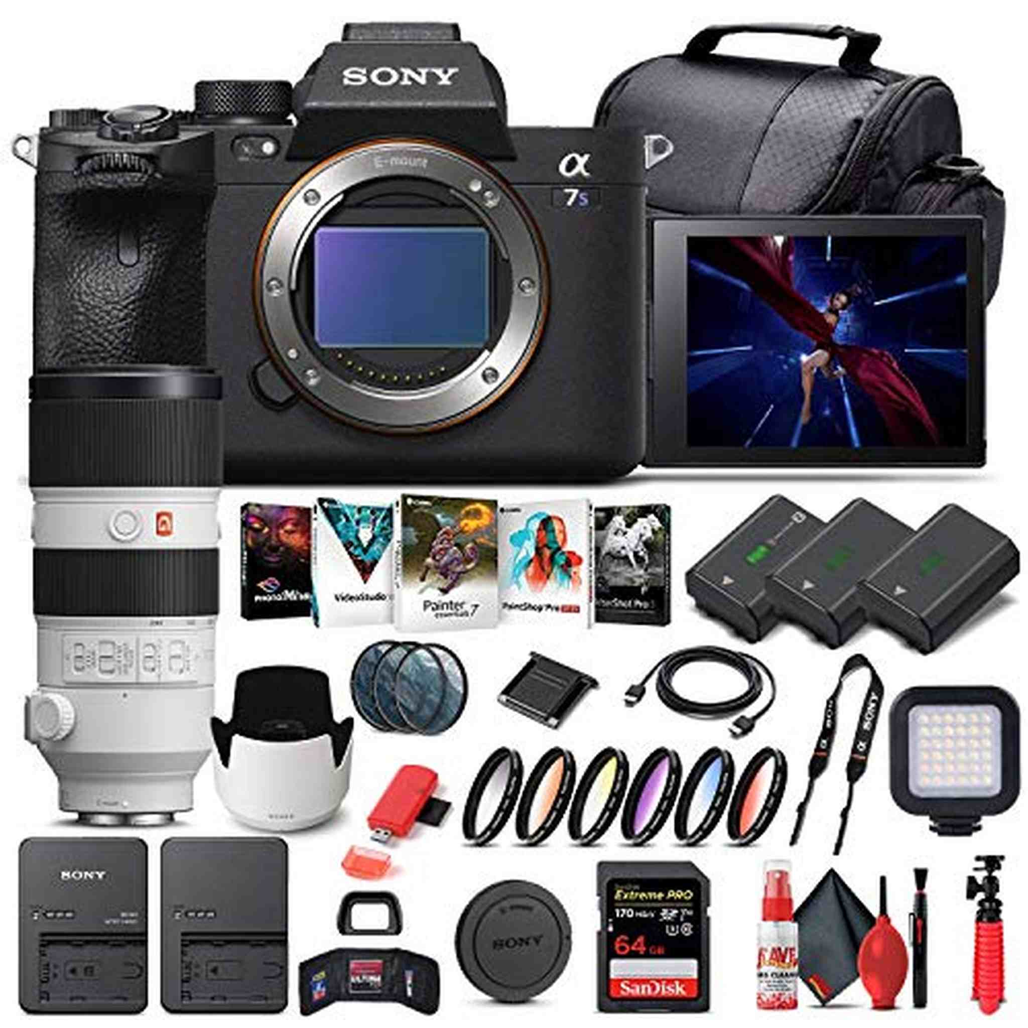 Sony Alpha a7S III Mirrorless Camera W/ Sony FE 70-200mm Lens - Advanced Bundle - Reconditioned Sony