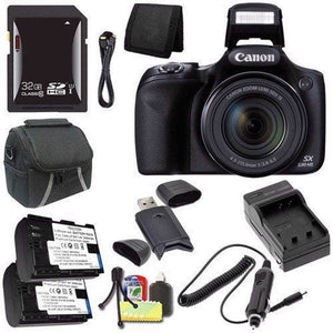 Canon PowerShot SX530 HS Digital Camera Black International Model + NB-6L Battery + External Charger + 32GB SDHC Car Canon