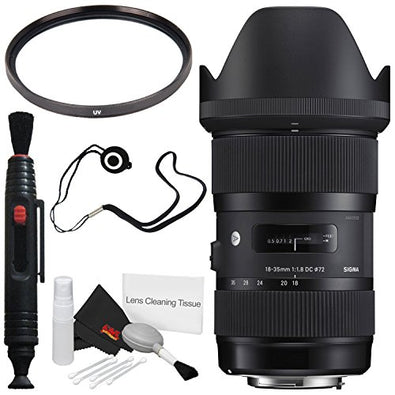 Sigma 18-35mm f/1.8 DC HSM Art Lens for Canon # 210-101 + 72mm UV Filter
