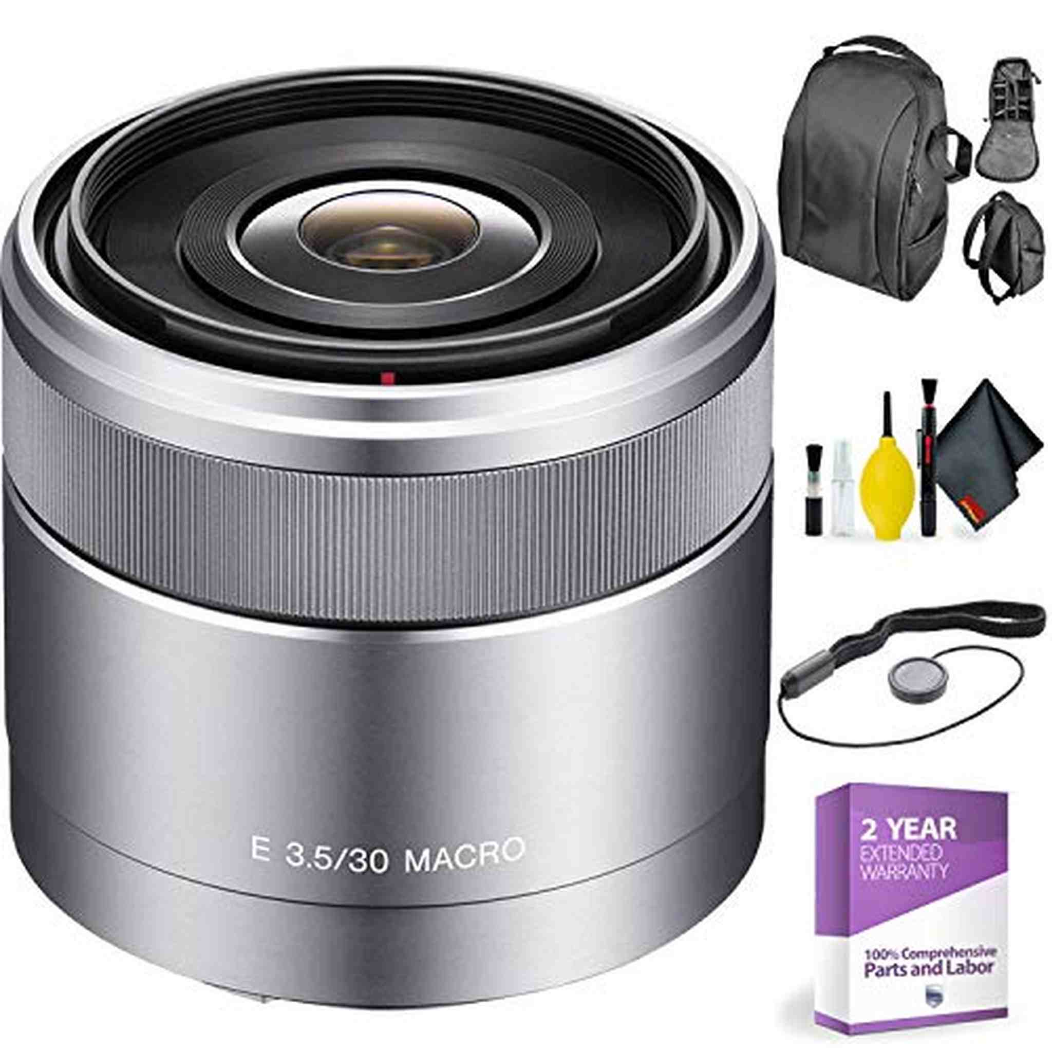 SONY SEL 30MM F/3.5 NEX Lens + Deluxe Lens Cleaning Kit Sony