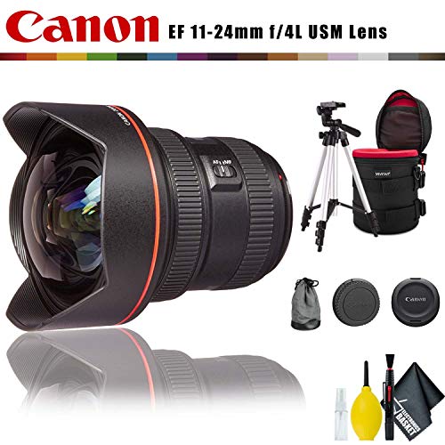Canon EF 11-24mm f/4L USM Lens Intl Model with Lens Case, Tripod and Cleaning Kit