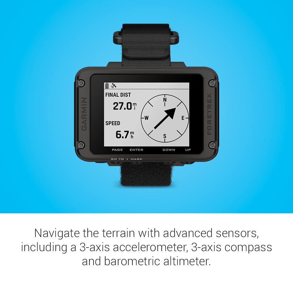 Garmin Foretrex 801, Wrist-Mounted GPS Navigation, Upgraded Multi-Band GNSS, Longer Battery Life