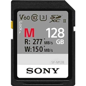 Sony M Series SDXC UHS-II Card 128GB, V60, CL10, U3, Max R277MB/S, W150MB/S SF-M128/T2