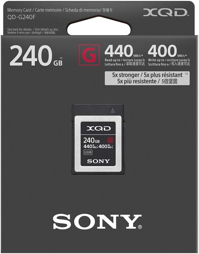 Sony Professional XQD G Series 240GB Memory Card QD-G240F 4-Pack