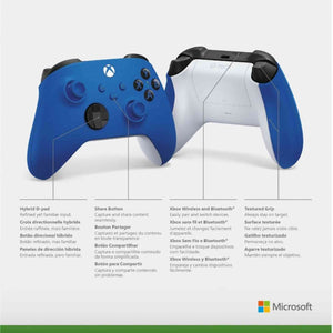 Microsoft QAU-00065 Xbox Special Edition Wireless Controller Shock Blue 2 Pack Microsoft