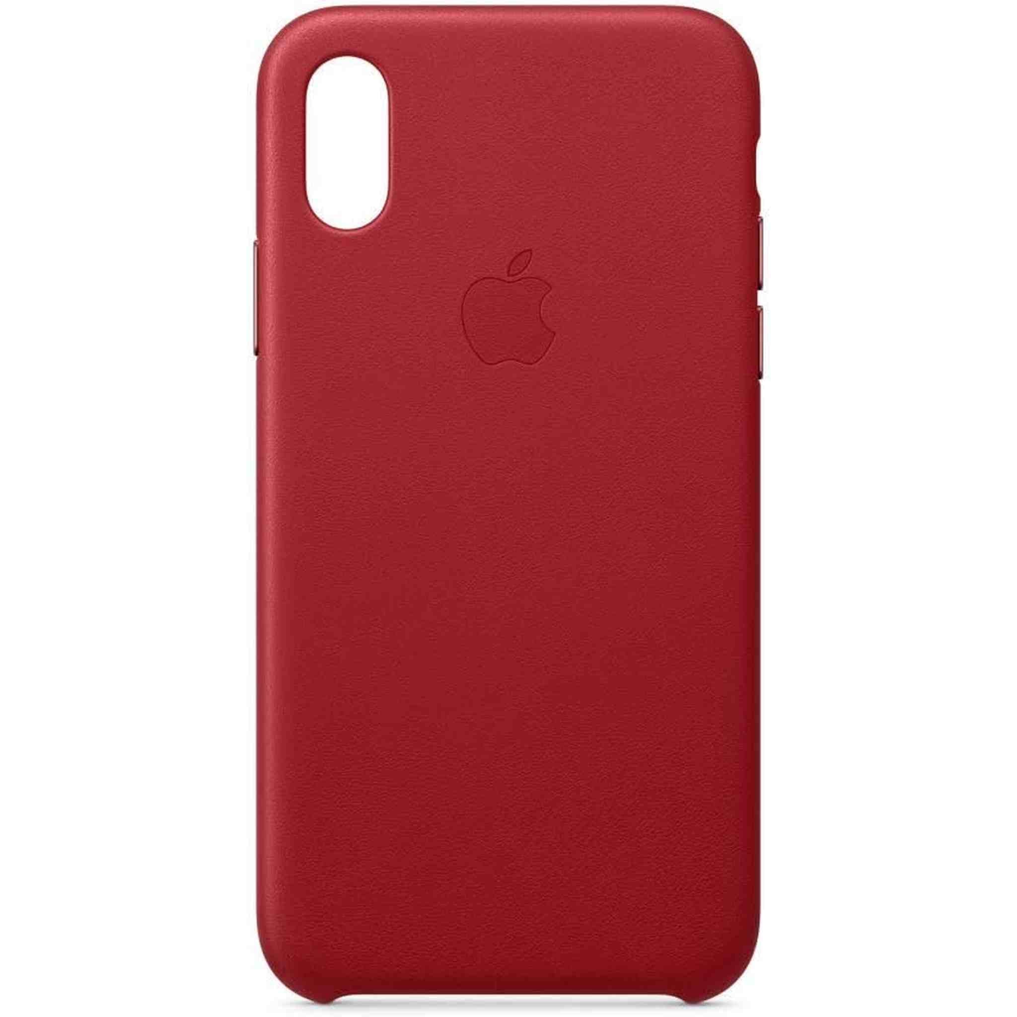 Apple Leather Case for iPhone Xs - Product RED
