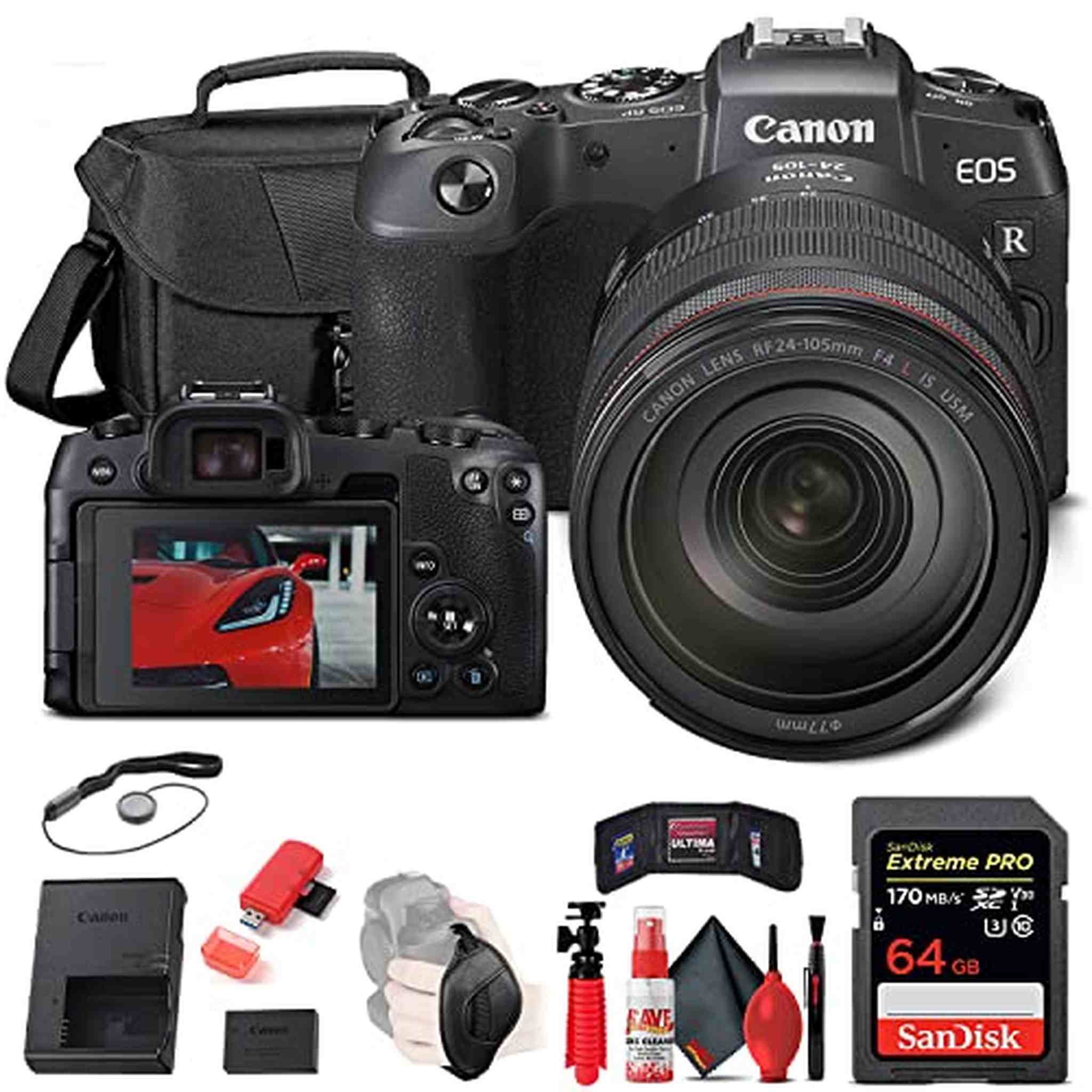 Canon EOS RP Mirrorless Camera with 24-105mm Lens 3380C012 + 64GB + More Canon