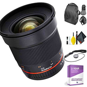 ROKINON 16MM f/2.0 Samsung NX + Deluxe Lens Cleaning Kit Bundle