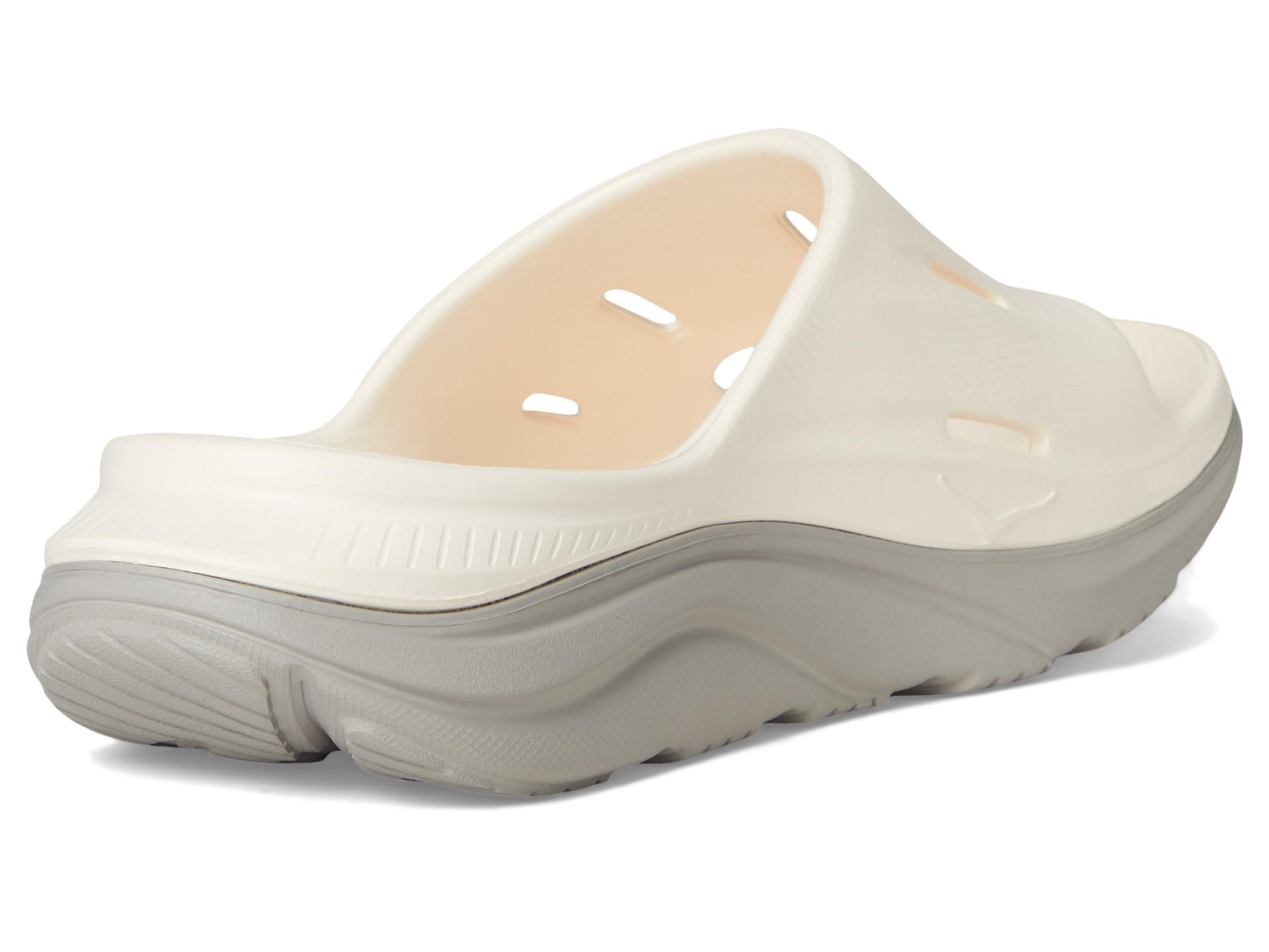 Hoka Unisex Ora Recovery Slide 13 Sandals, Alabaster/Stardust, US Men