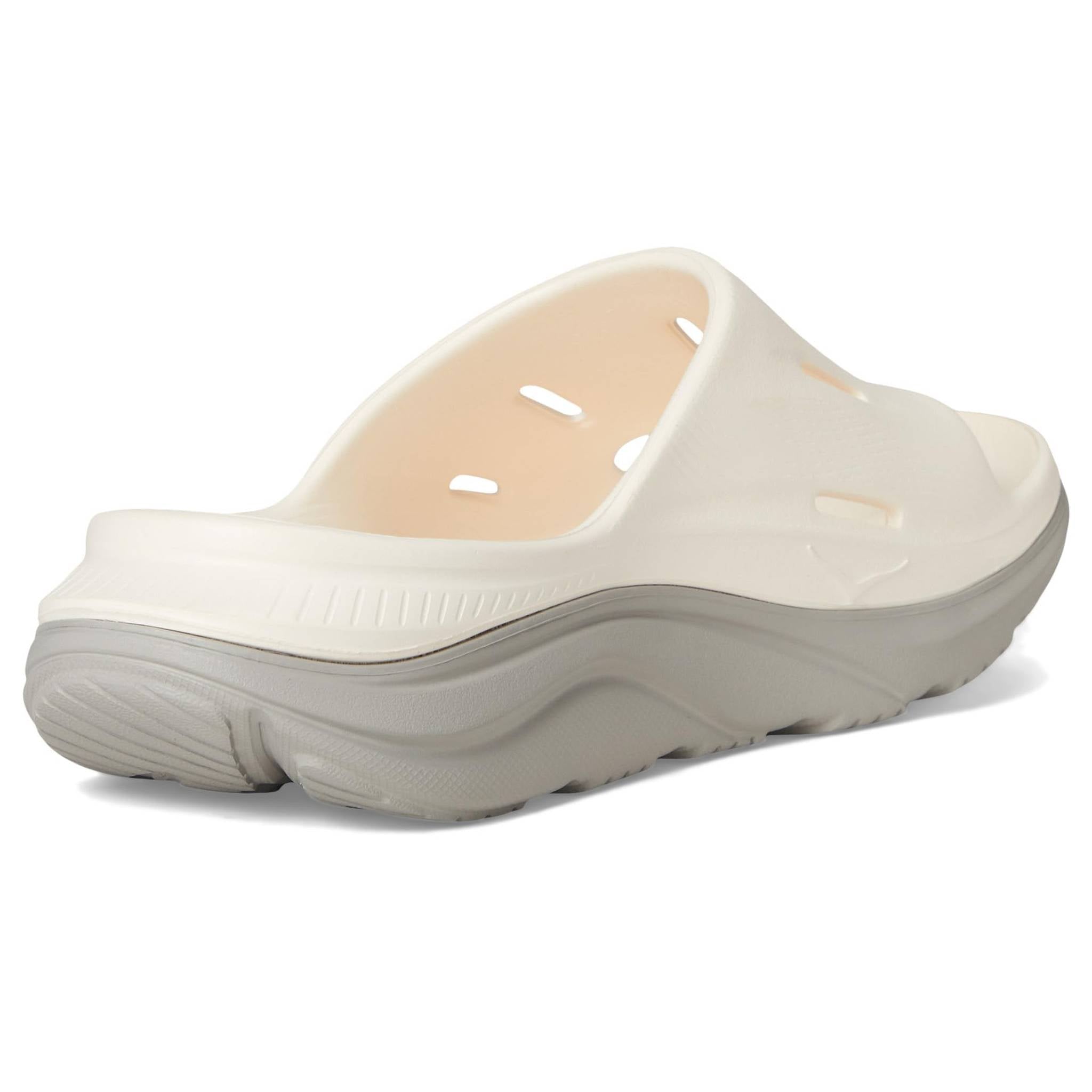 Hoka Unisex Ora Recovery Slide 14 Sandals, Alabaster/Stardust, US Men