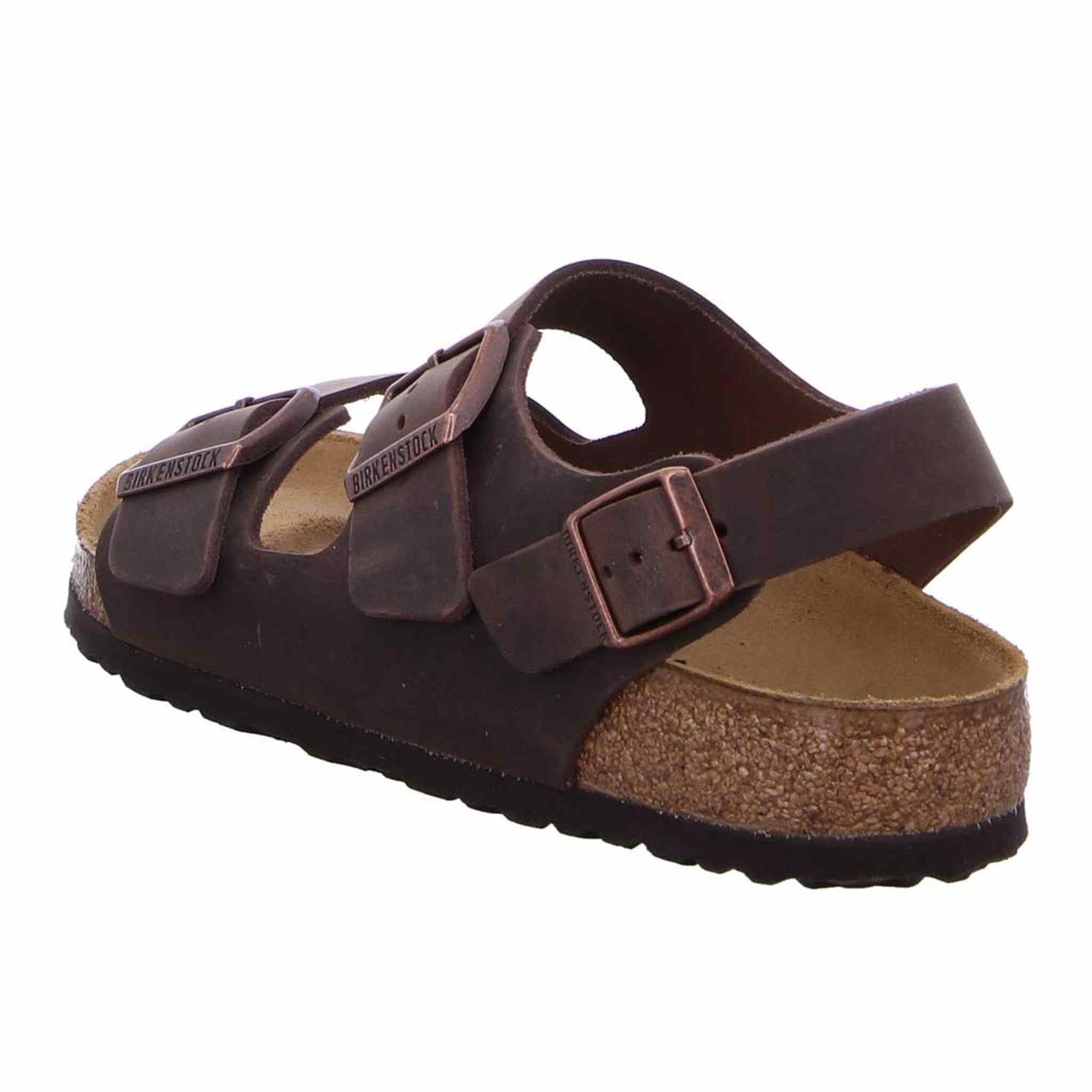 Birkenstock Unisex Milano Leather Sandals, Habana Brown, 9 Women/7 Men