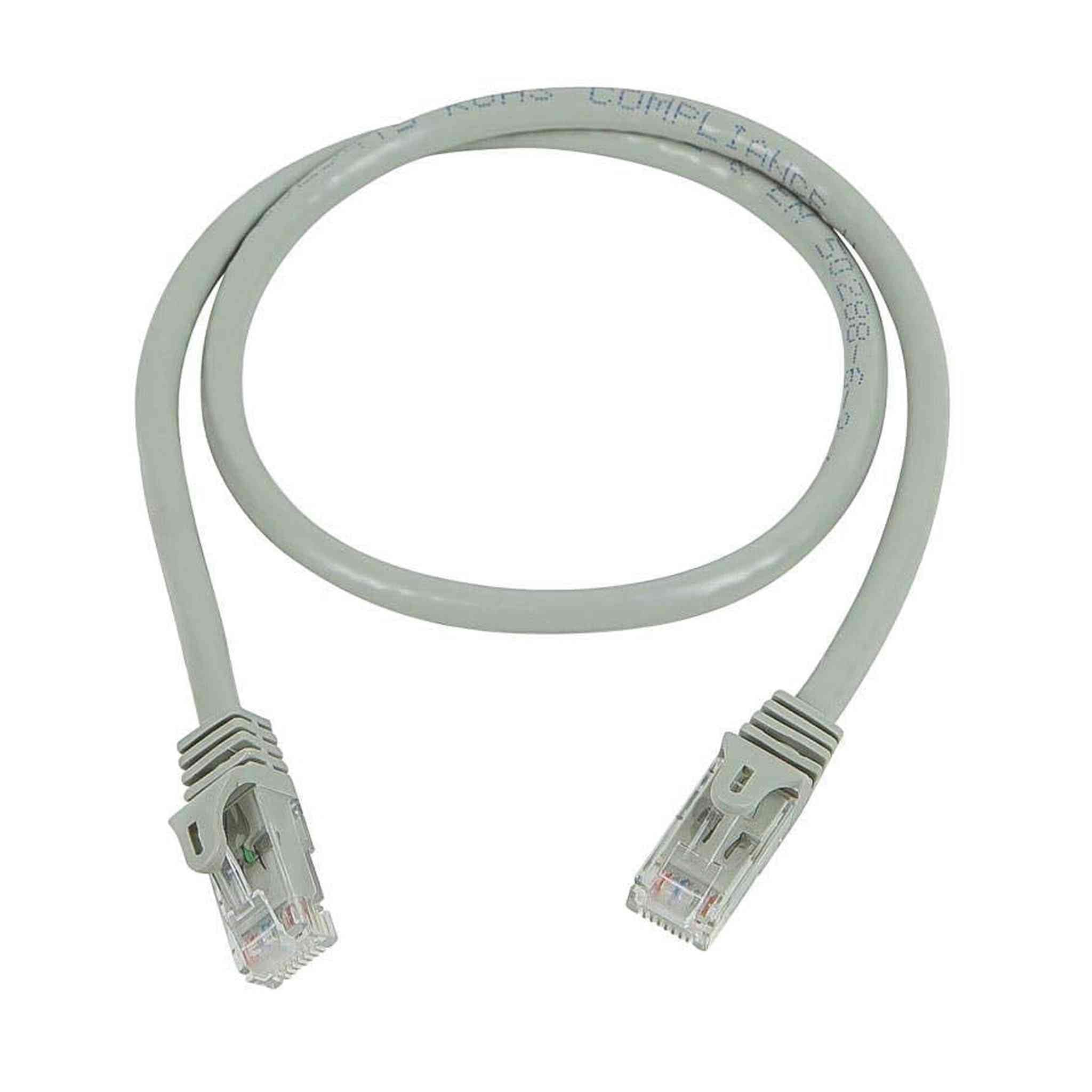Monoprice Flexboot Cat6 Ethernet Patch Cable - Network Internet Cord - RJ45, Stranded, 550Mhz, UTP, Pure Bare Copper Wire, 24AWG, 0.5ft, Gray