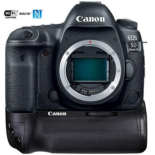 Canon EOS 5D Mark IV 30.4 MP Full Frame CMOS DSLR Camera Body Wi-Fi NFC 4K Video 1483C002 with BG-E20 Battery Grip