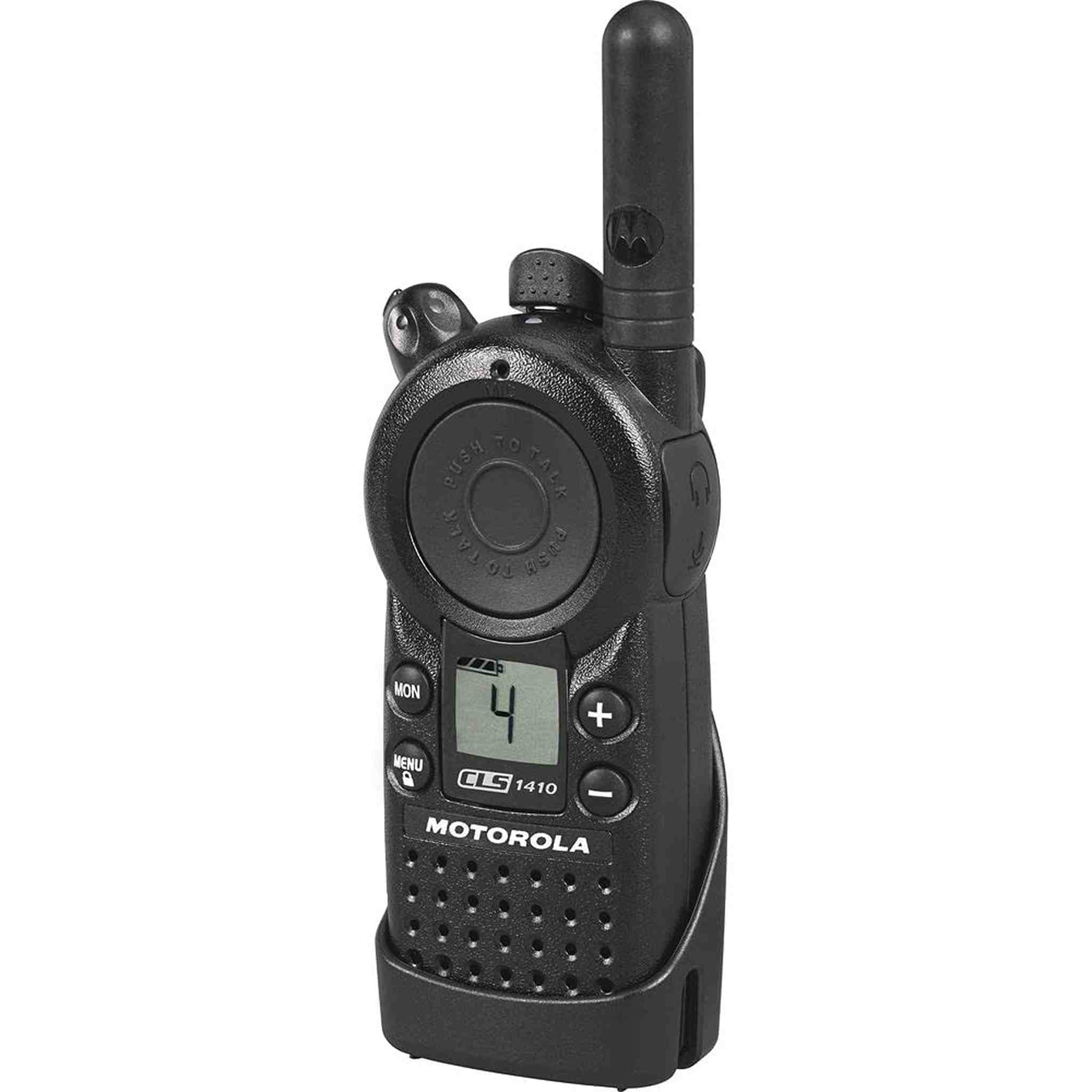 4 x Motorola CLS1410 UHF 1 W 4-Channel 2-Way Radio - 4 Pack With Mic Bundle Motorola Solutions