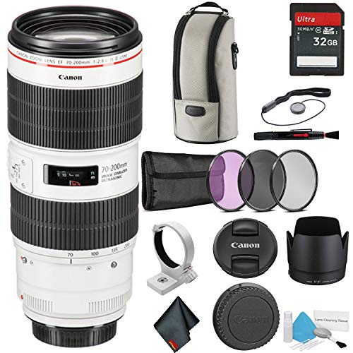 Canon EF 70-200mm f/2.8L is III USM Telephoto Zoom Lens - Bundle with 32GB Memory Card