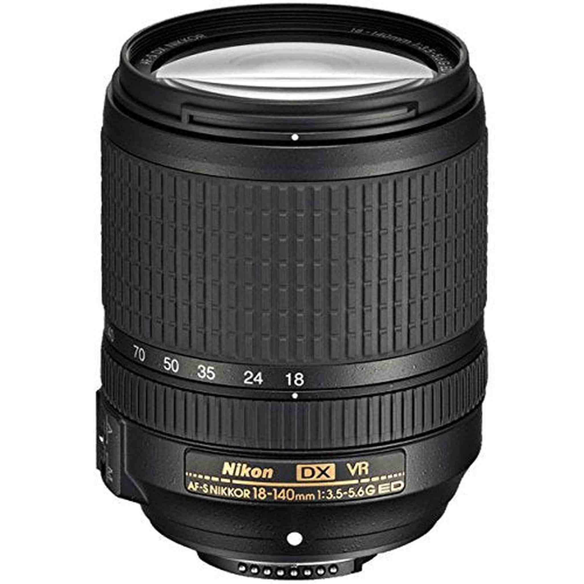 Nikon AF-S DX NIKKOR 18-140mm f/3.5-5.6G ED Vibration Reduction Zoom Lens with Auto Focus for Nikon DSLR Cameras - Reconditioned Nikon