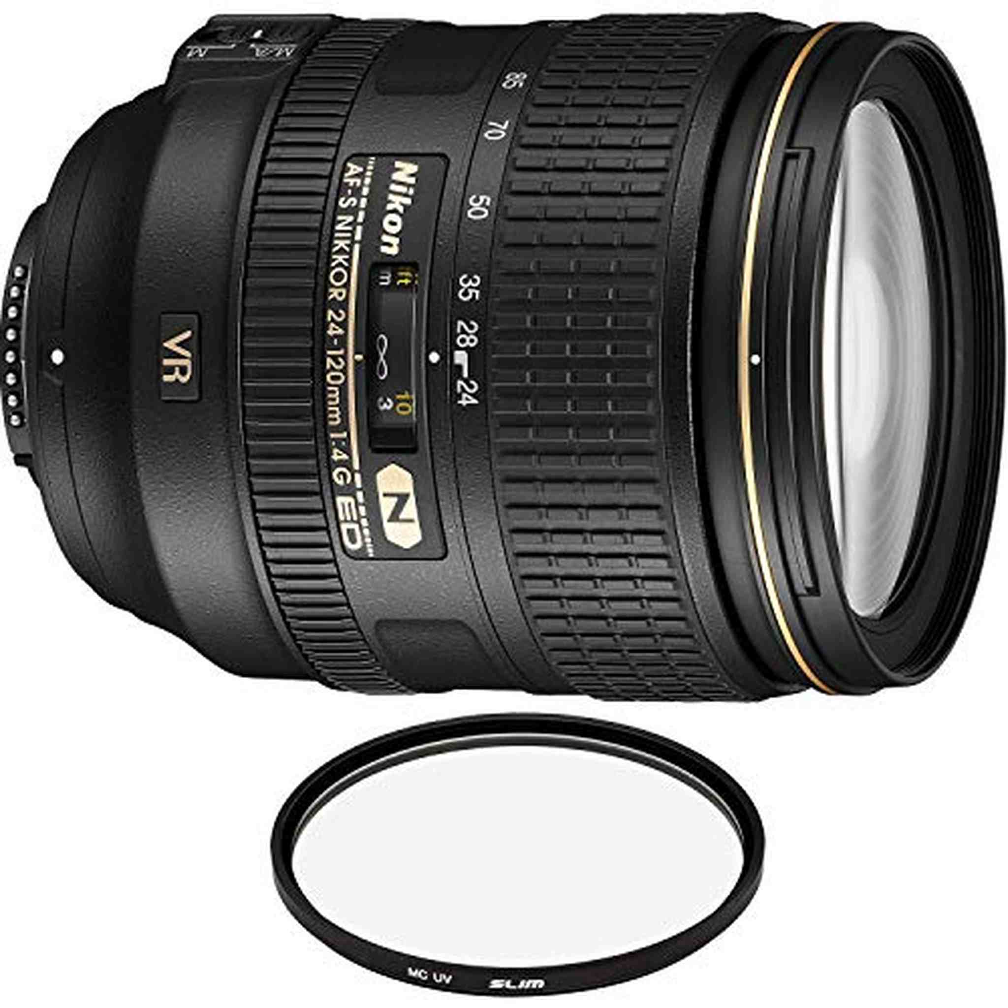 Nikon AF-S NIKKOR 24-120mm f/4G ED VR Lens with Pro Filter Renewed - Like New Nikon
