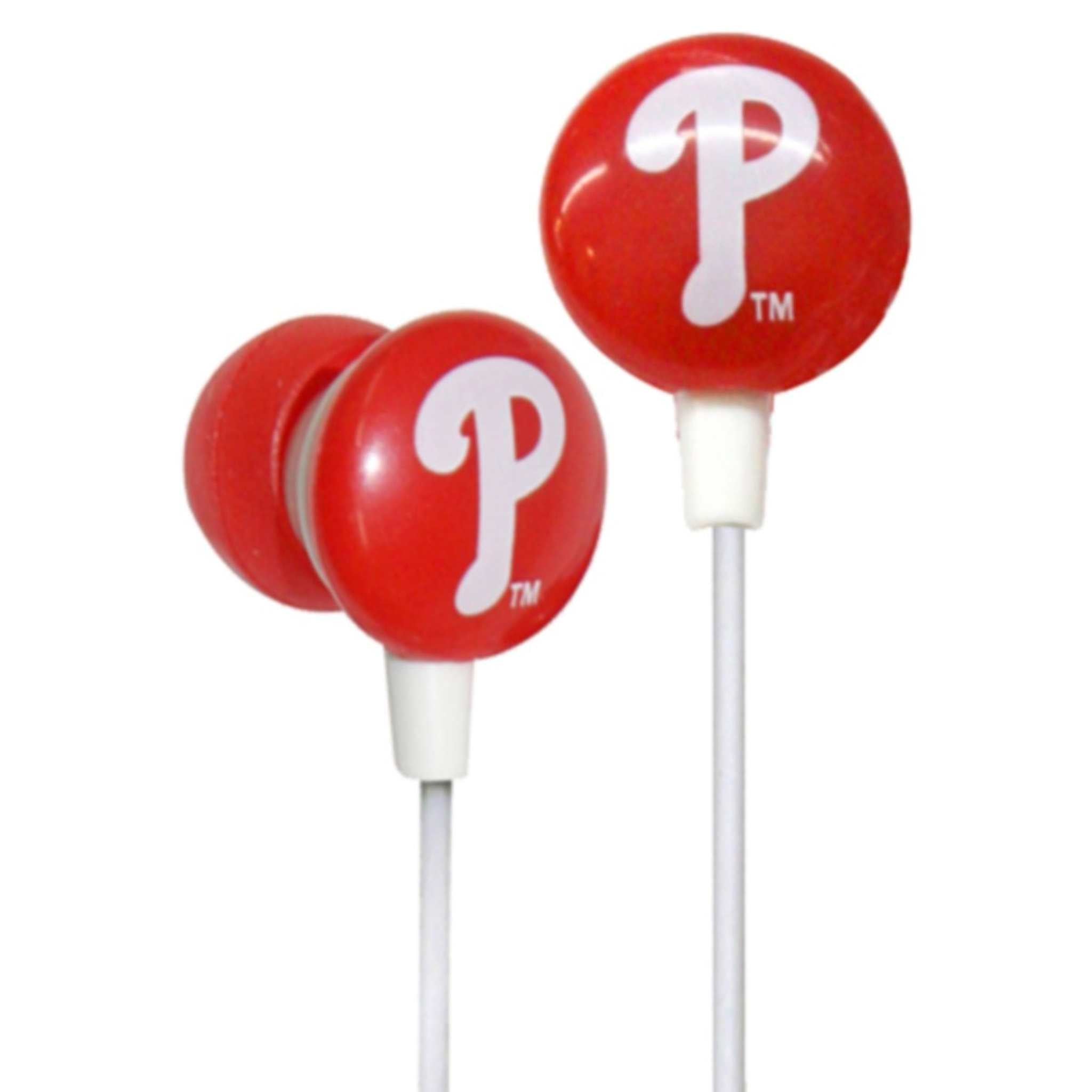 iHip MLF10169PHL MLB Philadelphia Phillies Printed Ear Buds, Blue/Red