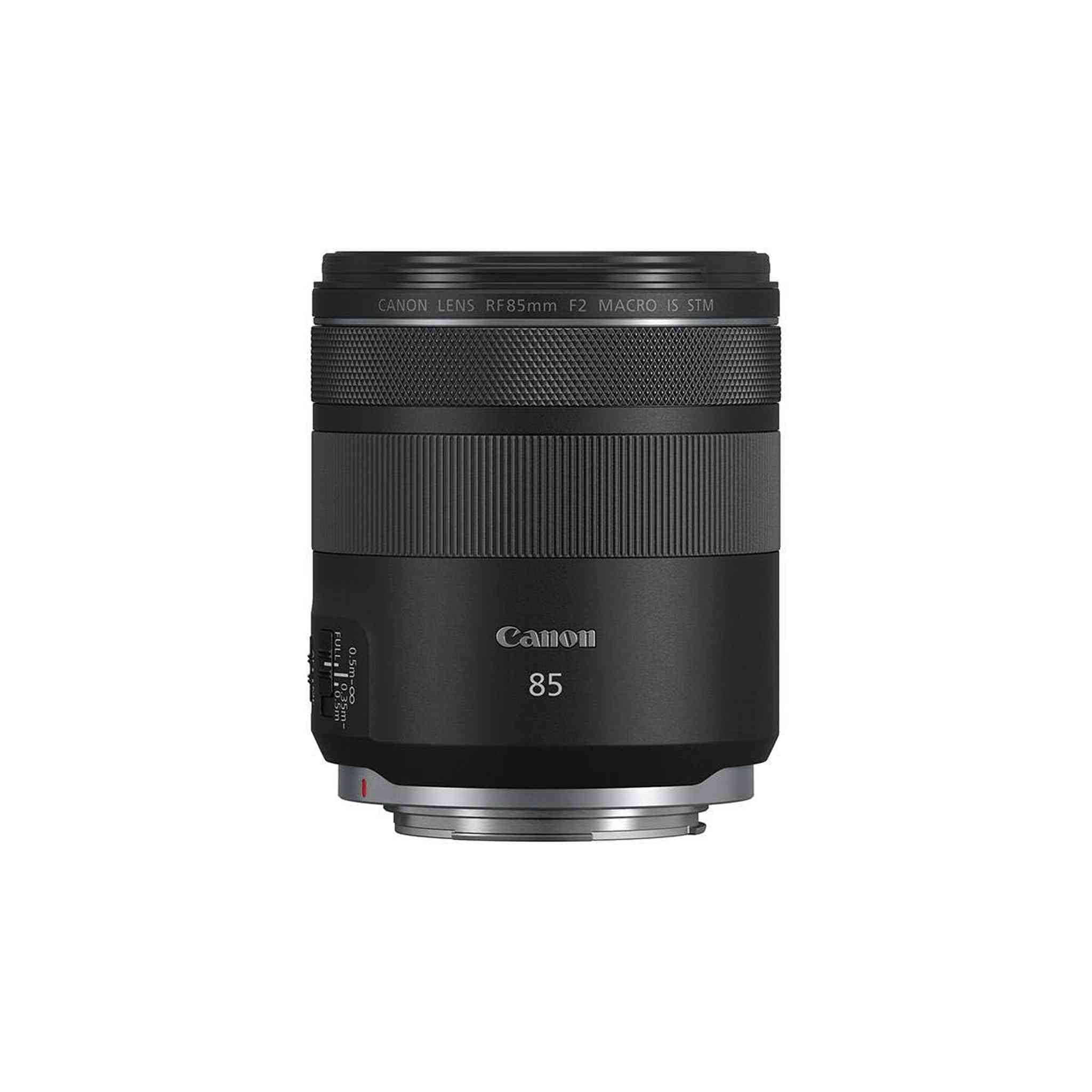 Canon RF 85mm F2 Macro is STM, Compact Medium-Telephoto Black Lens 4234C002