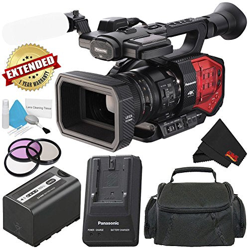 Panasonic AG-DVX200 4K Professional Camcorder with Four Thirds Sensor and Integrated 13x Leica Zoom Lens - Silver Level Bundle