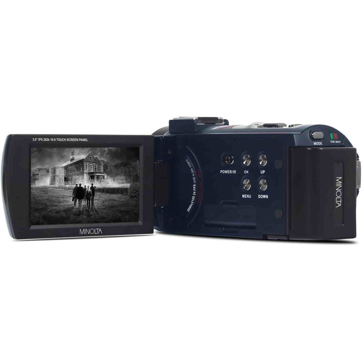 Minolta MN4K25NV 4K Ultra HD 30 MP Night Vision Camcorder Blue , MN4K25NV-W-BL