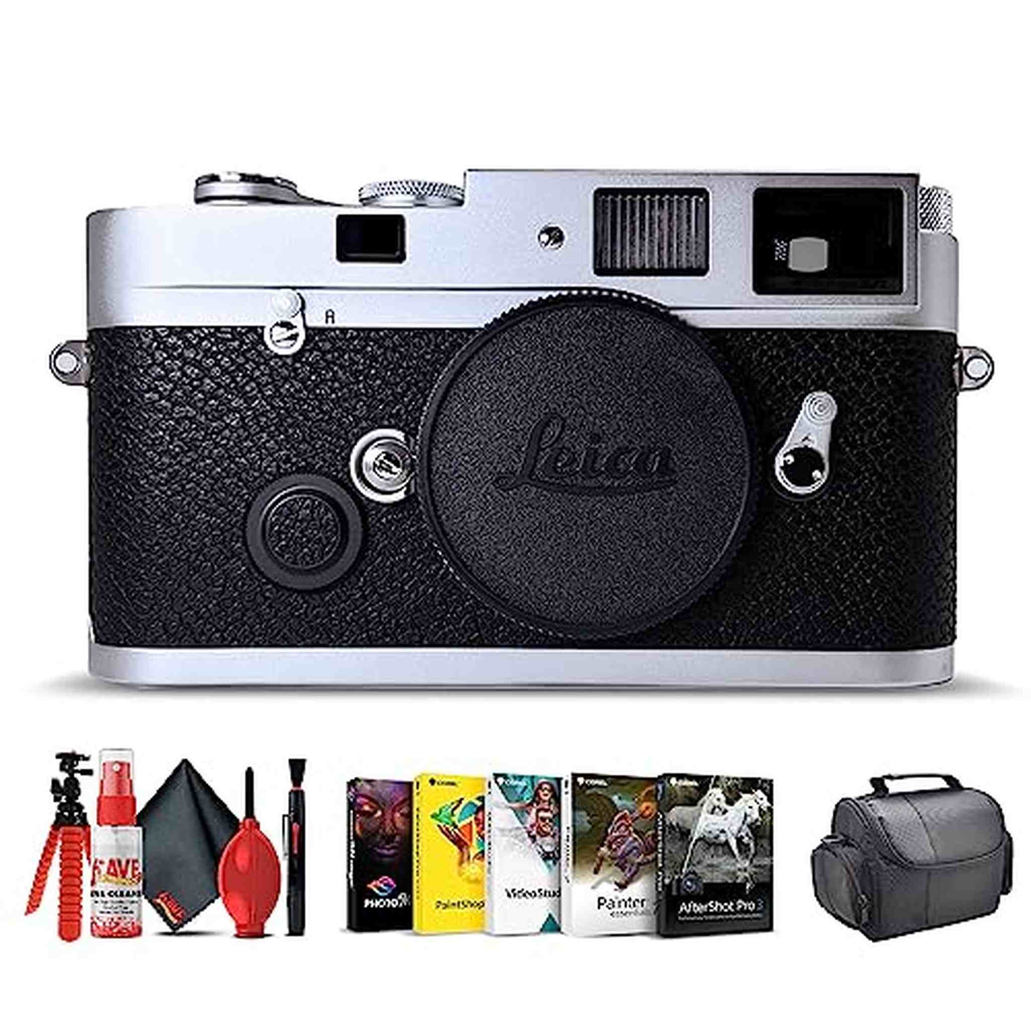 Leica MP 0.72 Rangefinder Camera Silver 10301 + Corel Photo Software + Case + More Leica