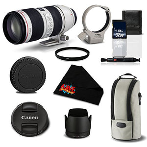Canon EF 70-200mm f/2.8L is II USM Telephoto Zoom Lens 2751B002 Deluxe Bundle- International Version