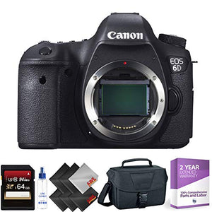 Canon EOS 6D DSLR Camera Body Only - Open Box + 64GB Memory Card + 1 Year Warranty