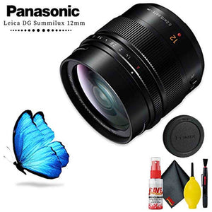 Panasonic Leica DG Summilux 12mm f/1.4 ASPH. Lens With Cleaning Kit Panasonic