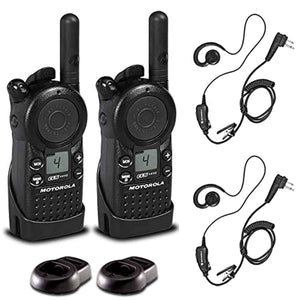 2 x Motorola CLS1410 UHF 1 W 4-Channel 2-Way Radio - 2 Pack With Mic Bundle Motorola Solutions