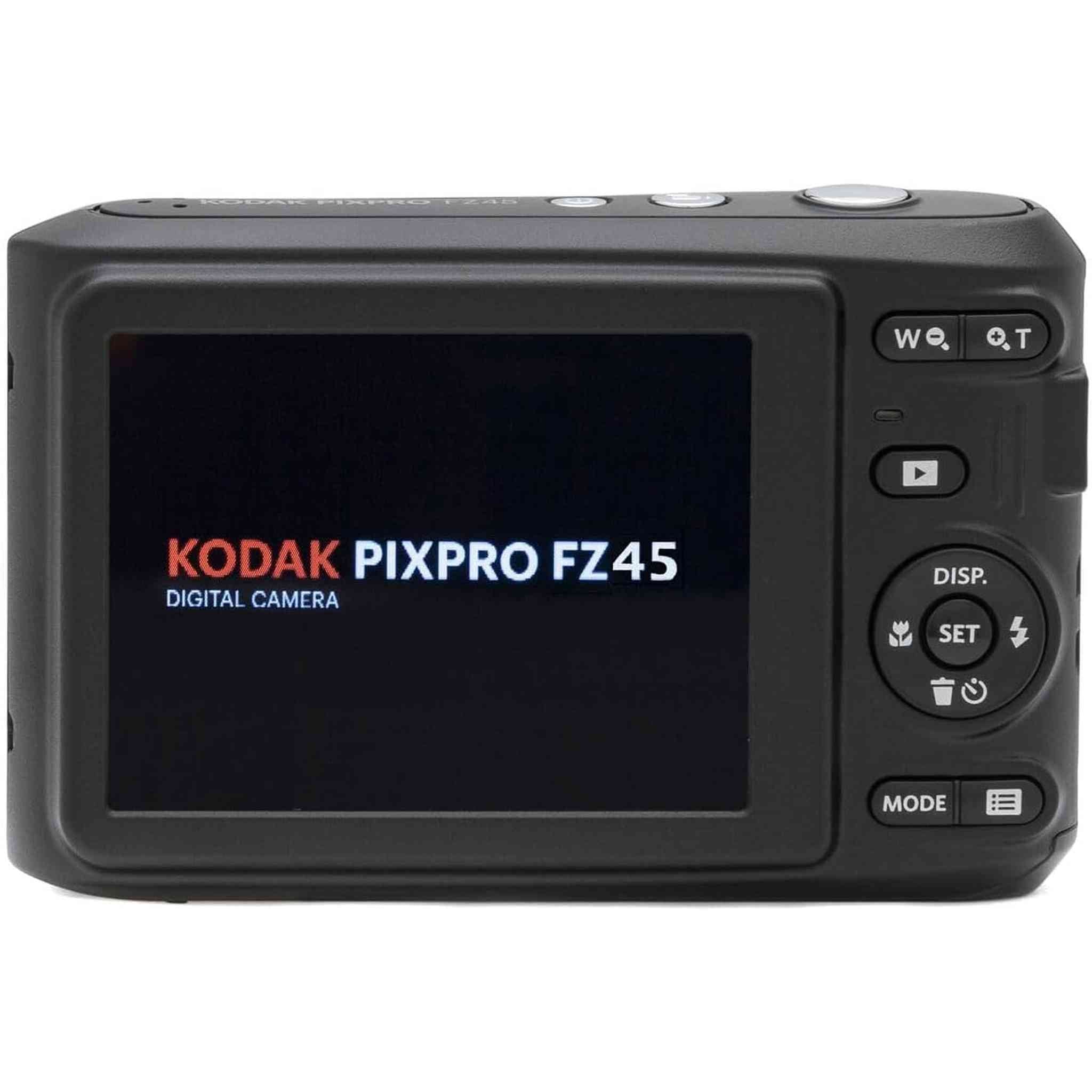 KODAK PIXPRO Friendly Zoom FZ45-BK 16MP Digital Camera with 4X Optical Zoom 27mm Wide Angle and 2.7" LCD Screen Black KODAK