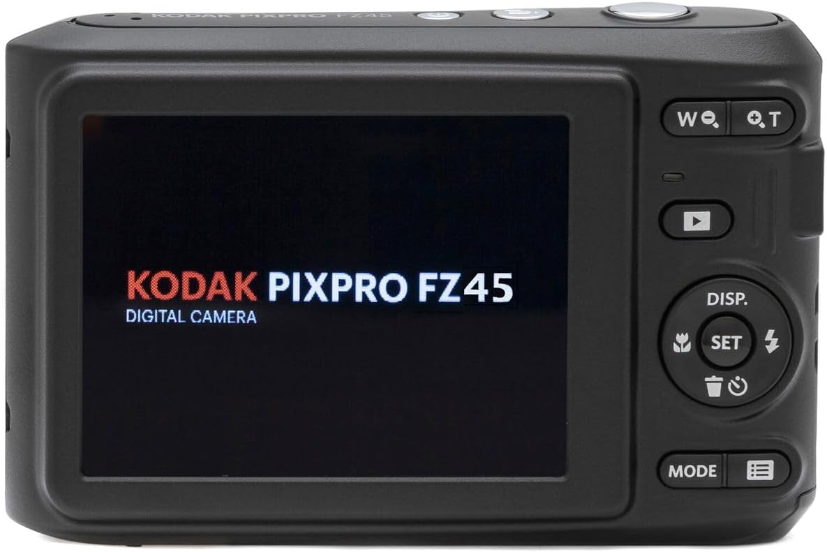KODAK PIXPRO Friendly Zoom FZ45-BK 16MP Digital Camera with 4X Optical Zoom 27mm Wide Angle and 2.7" LCD Screen Black